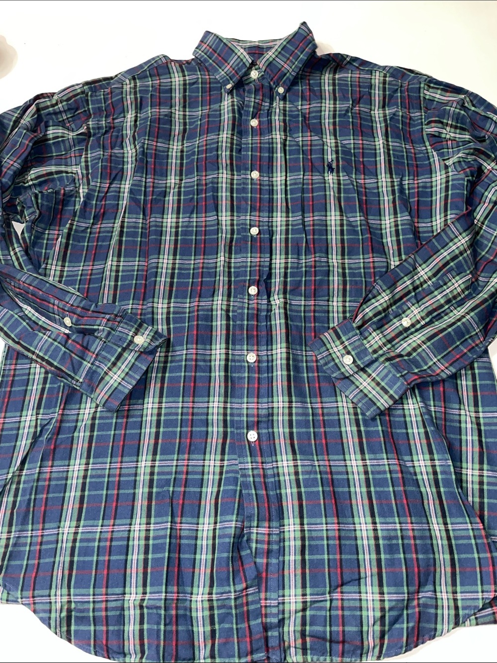 Ralph Lauren plaid button down Blake medium